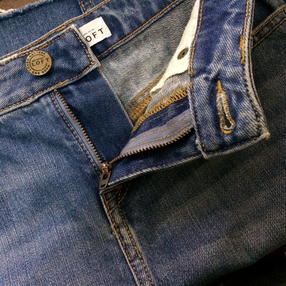 Loft Step Hem Denim Skirt - Picture 5 of 9